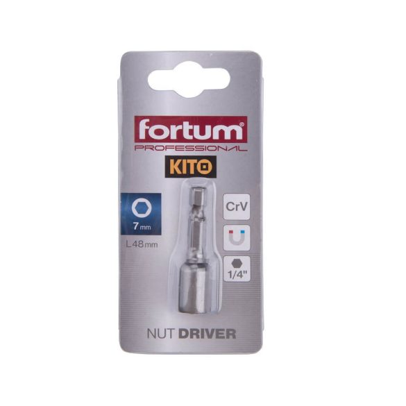 FORTUM mágneses behajtó hatlapfejű csavarhoz 1/4" 7*48mm