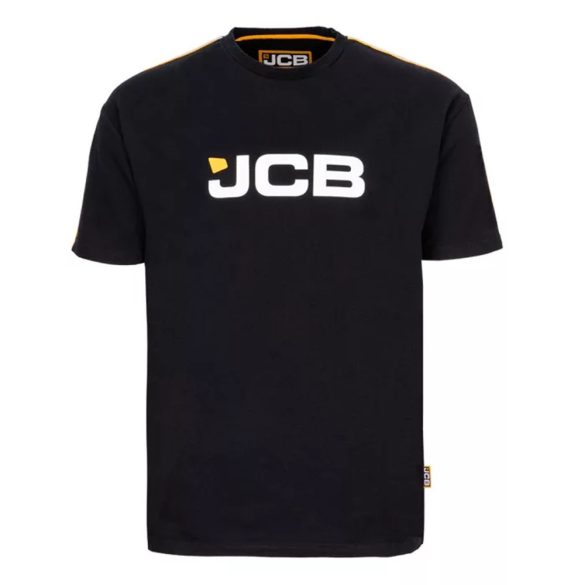 JCB Kereknyakú póló, fekete, XL