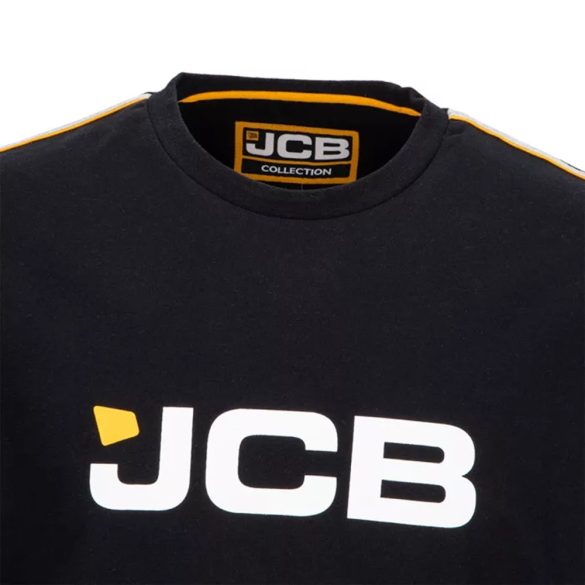 JCB Kereknyakú póló, fekete, XL