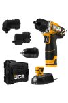 JCB Fúró-csavarozó 2x2Ah +3db különböző tokmány, 12DD-2-E-BOXX